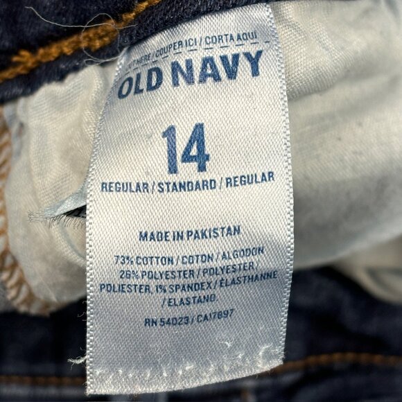 Old Navy The Rockstar Bootcut Women's size 14 Dark Wash Blue Denim Jeans - Picture 3 of 4